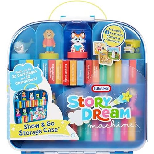 Little Tikes Story Dream Machine Show & Go Storage Case, Storytime, Books, Audio Play, Character, Carry Case, Gift and Toy for Toddlers and Kids Girls Boys Ages 3+