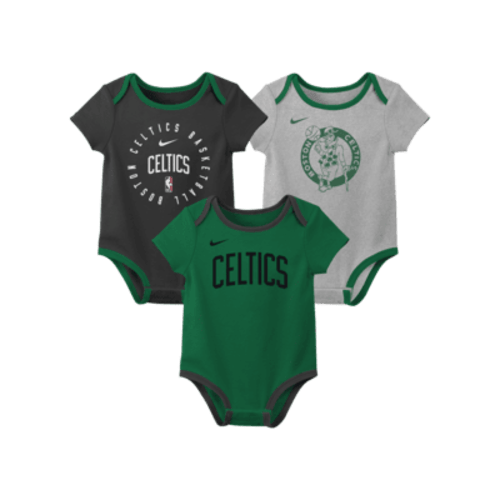 Boston Celtics Baby Nike NBA 3-Pack Bodysuit Set
