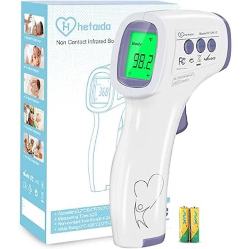 Digital Thermometer for Adults and Kids, No Touch Forehead Thermometer for Baby, 2 in 1 Body Surface Mode Infrared Thermometer with Fever Alarm and Instant Accuracy Readings