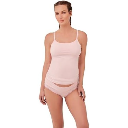Pact Organic Cotton Maternity Camisole, Adjustable Nursing Tops Built-in Bra for Easy Breastfeeding