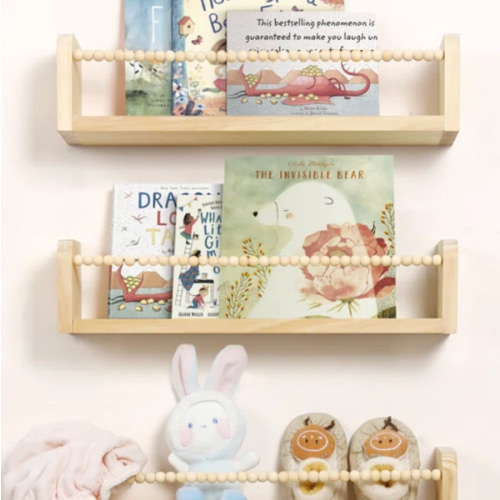 Ebern Designs Nursery 3 Piece Pine Solid Wood Floating Shelf | Wayfair