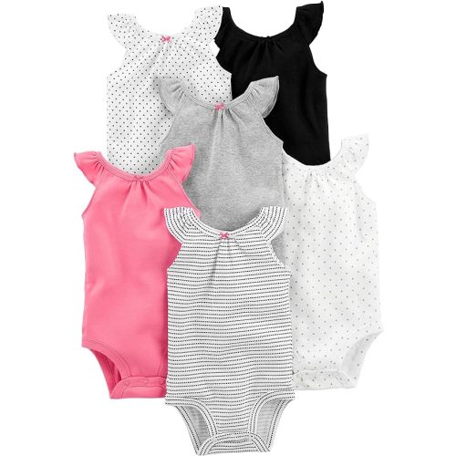 Simple Joys by Carter's baby-girls 6-pack Short-sleeve Bodysuit