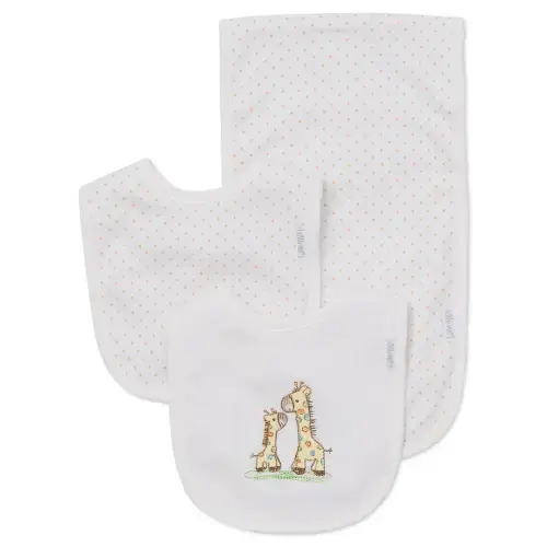 Giraffe Bib & Burp Set