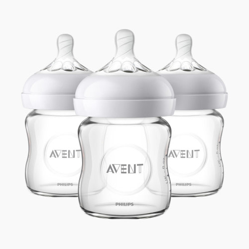 Philips Avent Natural Glass Bottle - Clear, 4 oz, 3