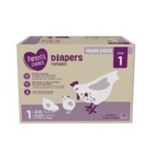 Parent's Choice Diapers, Size 1, 416 Diapers (Mega Box)