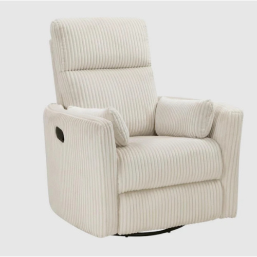 Ellery Beige Nursery Swivel Glider Reclining Chair | Living Spaces