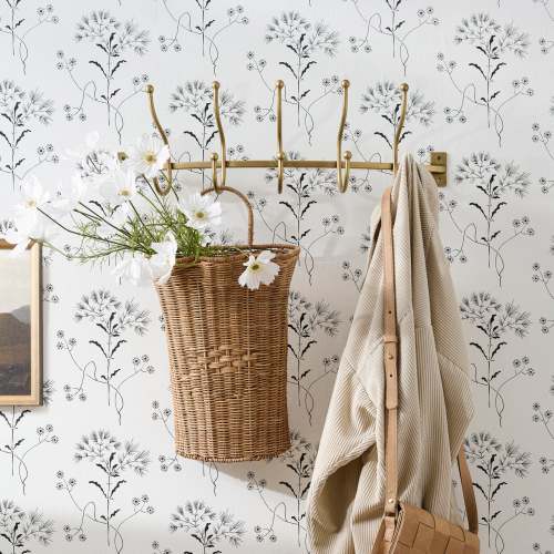 Woven Scalloped Wall Basket