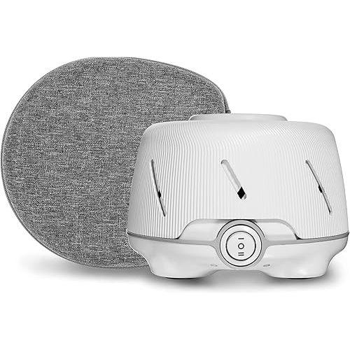 Yogasleep Dohm (White/Gray) & Travel Case (2 Piece Set) The Original White Noise Machine with Natural Sound from a Real Fan, Sleep Aid & Noise Cancelling For Adults & Baby, Office Privacy & Meditation