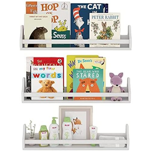 Nursery Floating Bookshelves – 3 Shelf Set