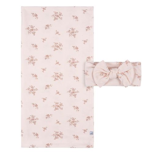Baby Girl Just Born® Swaddle Blanket & Headband Set