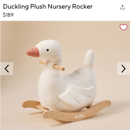 Personalized Duckling Plush Nursery Rocker