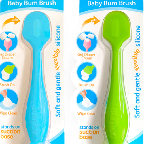 Bumco 2-Pack Full-Size Baby Bum Brush Bundle (Blue/Green)