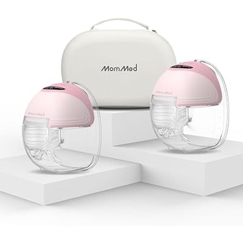 Wearable Breast Pumps (Model S21), Lightweight Rechargeable Electric Breast Pump with 3 Modes & 12 Suction Levels, Portable Breastfeeding Device with Carrying Case