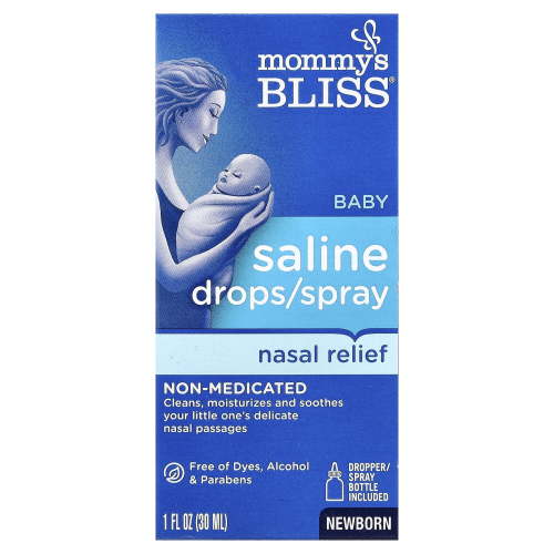 Mommy's Bliss Saline Drops/Spray Nasal Relief, All Ages, 1 fl oz (30 ml) HSA/FSA Eligible