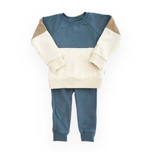 Crewneck Sweatshirt & Jogger Set | Ocean Color Block
