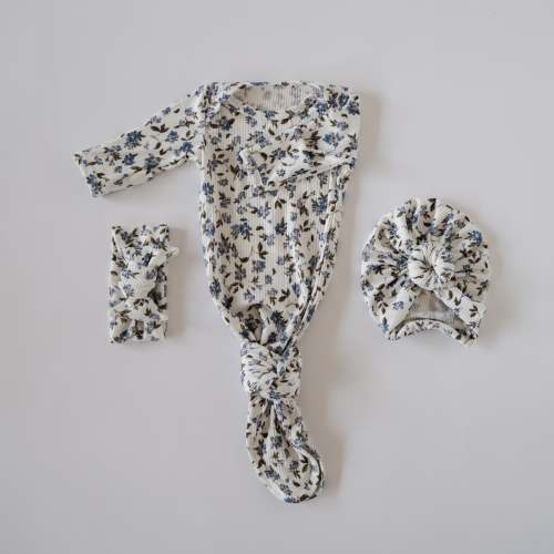 Sleeper and Headwrap Set- Bluebell