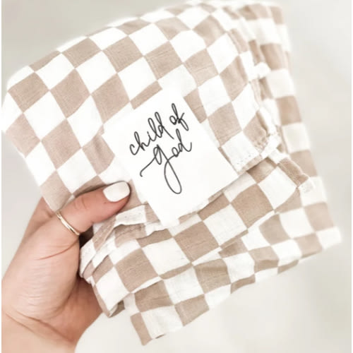 Child of God Checker Swaddle Blanket – OUR HOUSE ABOVE