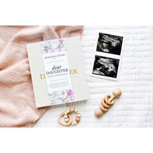 Mother Daughter Journal (Cream, 230 Pages) by Duncan & Stone - Prompted Prayer Journal from Birth to 18 Yrs - Guided Baby Girl Memory Book – Baby Memory Gifts for New Parents