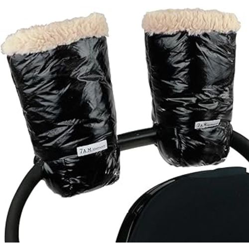 7AM Enfant Stroller Warmmuffs - Adjustable Sizing Stroller Mittens for Cold Weather, Water Repellent, Cozy & Warm Stroller Gloves Hand Muffs for Parents | (One Size) Winter Stroller Accessories