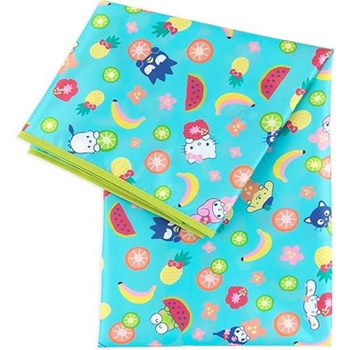 Bumkins Baby Splat Mat for Under High Chair, Babies Toddlers Eating Mess Mat, Waterproof Reusable Cloth for Arts and Crafts, Playtime for Kids, Floors or Tables, Fabric 42inx42in, Sanrio Hello Kitty