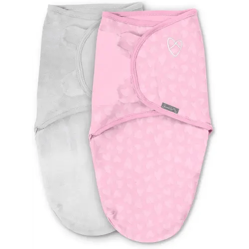 SwaddleMe by Ingenuity Original Swaddle, Size Small/Medium, For Ages 0-3 Months, 7-14 Pounds, Up to 26 Inches Long, 2-Pack Baby Swaddle Blanket Wrap