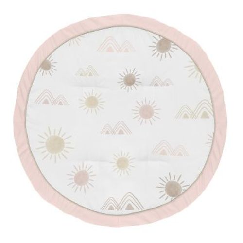 Sweet Jojo Designs Girl Baby Tummy Time Playmat Desert Sun Pink Mauve and Taupe