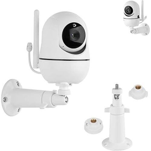 Baby Monitor Wall Mount Holder Compatible with HelloBaby HB65/HB6550/HB6558/HB66/HB248,ANMEATE SM935E/SM650 / Bonoch/ChildsFarm Baby Monitor,Adjustable Aluminum Alloy Mount,1 Pack White