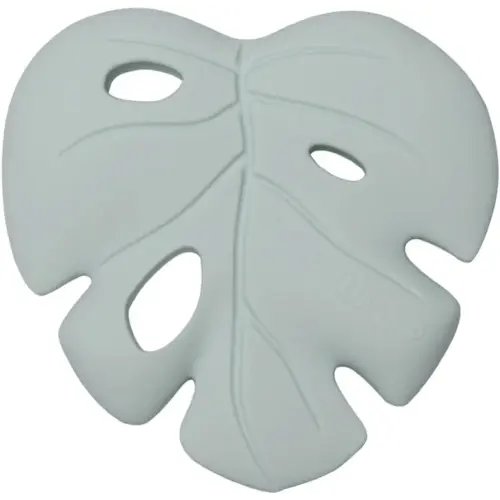 Loulou Lollipop Silicone Teether for Teething Baby Boy and Girl - Monstera Mint