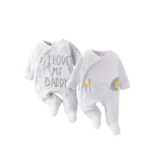 0-3mth cute baby romper newborn clothes baby footies - Temu