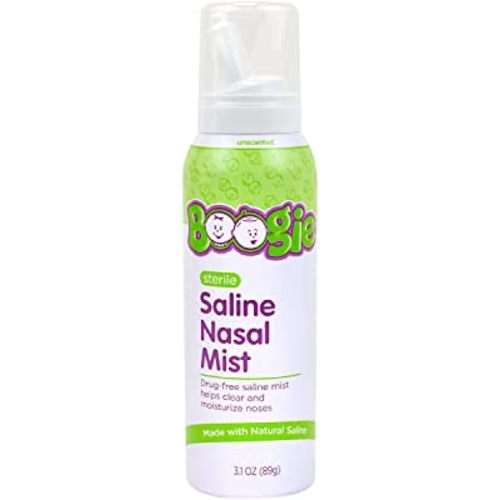Boogie Baby Saline Nasal Spray Mist, Allergy Relief, Nasal Decongestant, FSA/HSA Eligible, Made with Saline, Unscented, 3.1 Ounce