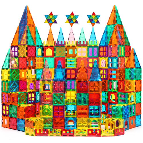 Magnetic Tiles for Kids,Educational Magnetic Building Blocks for Boys Girls, STEM Preschool Kidergarten Learning Toys
