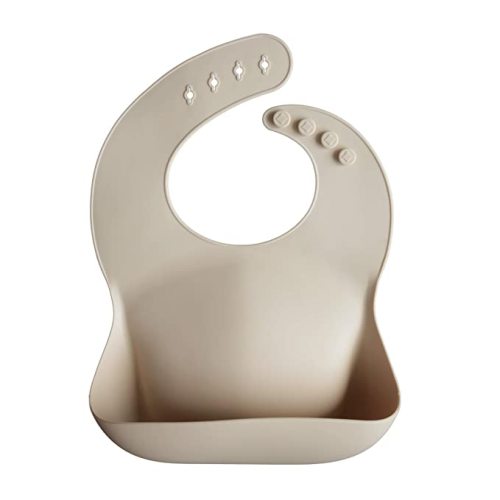 mushie Silicone Baby Bib | Adjustable Fit Waterproof Bibs