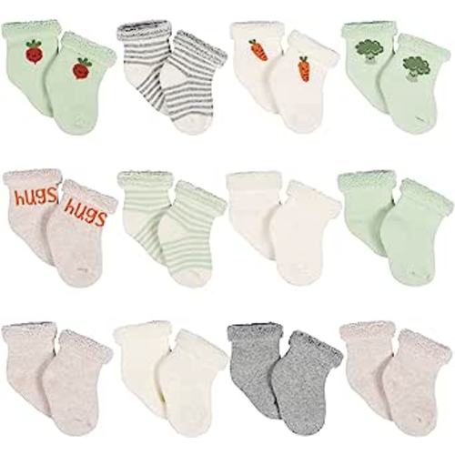 Amazon.com: Gerber Baby 12-pair Sock Bundle: Clothing, Shoes & Jewelry