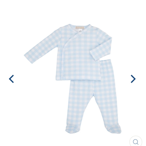 Cameron Cross-Front Set - Buckhead Blue Gingham