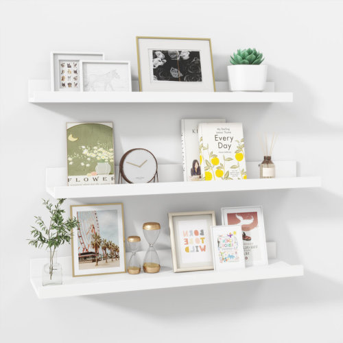 Ebern Designs Wall-Mounted Floating Shelves for Bedroom, Living Room & Reviews | Wayfair