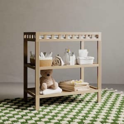 Morningside Driftwood Changing Table with Water-Resistant Changing Pad