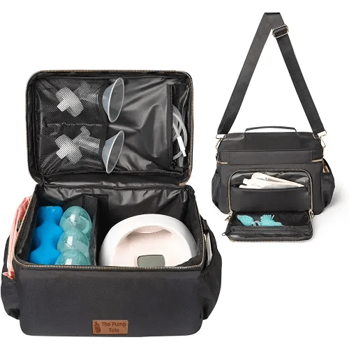 Kadamii EliteMom Breast Pump Tote Bag - Compatible with Spectra S1 S2 Gold, Medela, and More, Stylish and Functional for Busy Moms, with Built-in Cooler (Patent Pending)