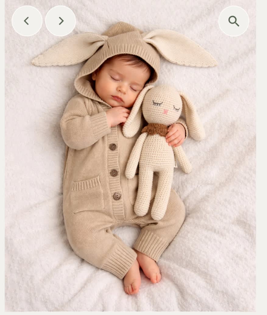 Bunny Ears Bonterra Jumper – Olive and Cradle
