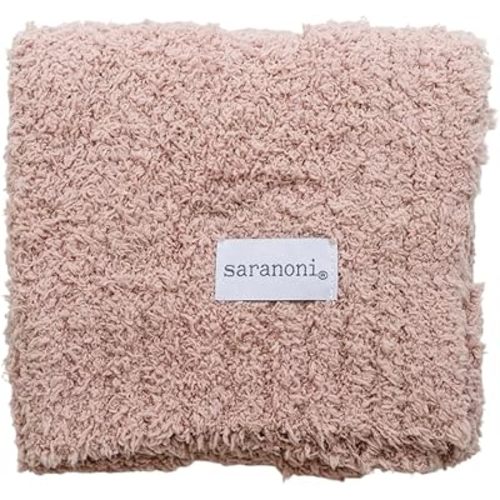 SARANONI Bamboni Luxury Baby Blanket, Breathable & Soft Plush Blanket for Infant Boys & Girls (Pink, Mini 15” x 20”)