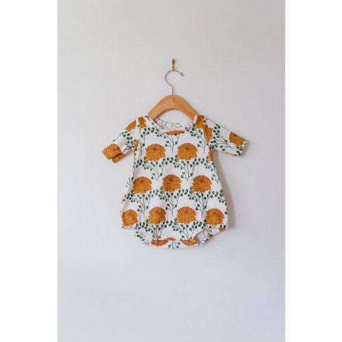 marigold bubble romper // baby girl clothing // Organic baby bubble // baby playsuit / organic baby clothes / fall baby romper