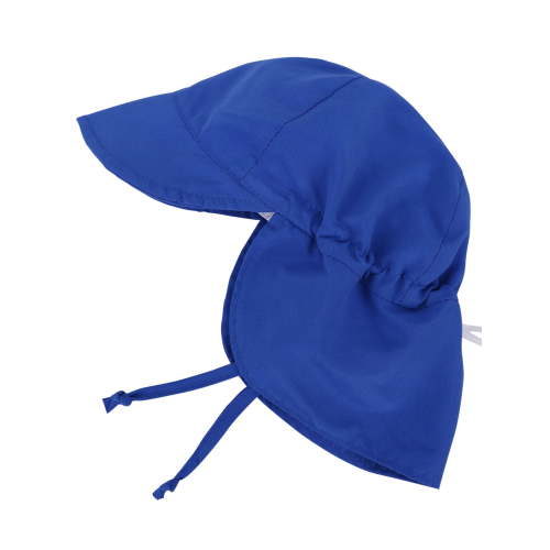 UPF 50+ UV Ray Sun Protection Baby Hat w/ Neck Flap & Drawstring,Royal Blue,0-12Months