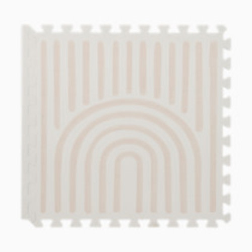 Toddlekind Haven Foam Play Mat | Linear Collection - Linen, 4X6