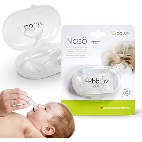bblüv - Nasö - Filter Free Nasal Aspirator Baby - Safe Nose Cleaner - Nose Sucker - Reusable Baby Snot & Baby Nose Sucker with Negative Pressure Principle - Baby Nasal Care - Snot Sucker - Black