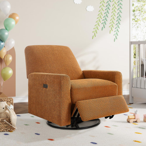 31.5 Inch Boucle Swivel Glider Power Recliner