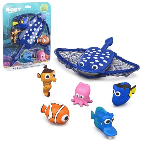 SwimWays Disneys Finding Dory Mr. Rays Dive and Catch Game, Water Toy, Outdoor Toys, Pool Party Favors & Bath Toys for Kids Ages 5 & Up