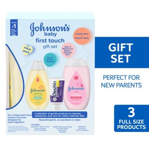Johnson's baby First Touch Gift Set, Baby Bath & Skin Products, 3 items