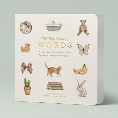 Our Big Book of First Words: A Collection of 100+ Foundational Words for Language Development (Tabitha Paige Children's Book Series) Board book – September 24, 2024