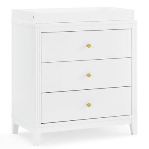 Delta Children Eloise 3 Drawer Dresser With Changing Top - Bianca White