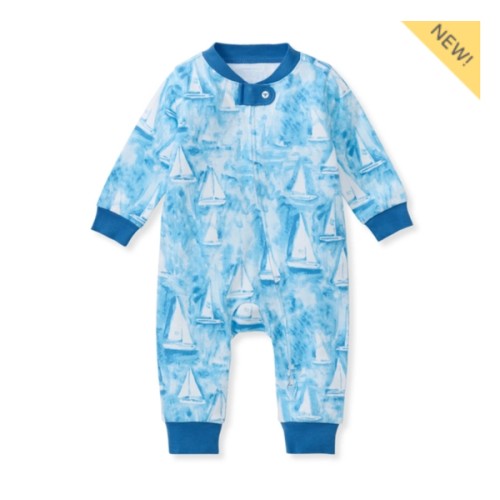Mediterranean Sailing Organic Cotton Sleep & Play