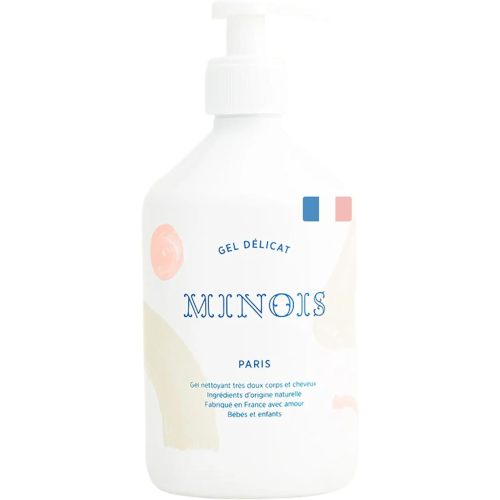 MINOIS PARIS Baby Wash and Shampoo | Gentle Baby Body and Hair Wash with Orange Blossom & Honey | Natural Toddler Shampoo for Sensitive Skin | Made in France 500ml